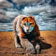 Photo of an extinct animal, AI image.