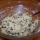 Stir the chocolate chips until they are evenly spread throughout.