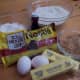 Gather all the ingredients for Nestle Tollhouse cookies according to the recipe.