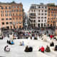 Piazza di Spagna, Spanish Steps. People just love to hang out!
