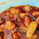 Throw in the fried chicken into the mixture. At this point, the dish may be done, or you may wish to continue cooking for a few minutes until the sauce has thickened sufficiently. I prefer to shorten the cooking time as I prefer a lot of sauce.