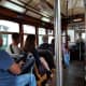 Inside a cable car