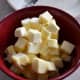 While you're grounding your tea (if this needs to be done), cut your butter sticks into cubes and set them aside. If they need to be softened, zap them in the microwave for ten seconds.