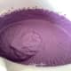 Whisked double cream with condensed milk, coconut milk cream and ube flavouring