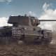Color photograph of the most common variant of the KV-1 Soviet in action on the Eastern Front. It was more than a match for the German Tiger and Panther tanks. Over 5,000 were built during the Second World War.