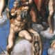 St. Bartholomew who was Skinned Alive Holding his Skin and the Knife Which was Used.