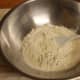 Combine the flour, sugar, baking powder, baking soda and salt with a large mixing spoon.