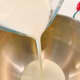 Pour the heavy cream into the mixing bowl. 