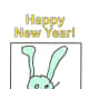 In the card with the blank space in the middle, children can draw their own picture of a rabbit.