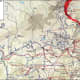 The route of Kampfgruppe Peiper: The black circle indicates the Baugnez crossroads where the Waffen-SS committed the Malmedy massacre on December 17, 1944