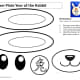 Here is a photo of the printable template for the Paper Plate Rabbit.