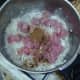 Sauteeing pheasant with onion and cumin