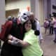 L. Sarhan, former STAPH member with actor from a local haunted horror attraction at The Scarefest Convention 2011