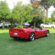 Our cousin George, came with his son Deon, in his little red corvette to the cookout in the park.