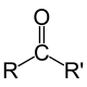 The structural formula of a general ketone