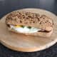 Ciabatta top is placed on sandwich