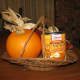 When the pumpkin is dark orange, it is ready to be made into delicious dishes.