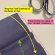 Close up view of shifted edges. Wrap each "outside" fold to the center seam of the others' half. It makes sense when you do it.