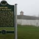 Fort Mackinac with Informational Sign