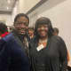 Laurie the sister-in-law of my brother gets a photo with lead singer of The Manhattans Gerald Alston.