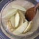 Wedges are stirred through garlic oil