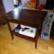 With removable top in place, trolley used as a sewing table