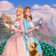 An example of the picturesque landscapes, cute pets and wonderful ballgowns in the Princess and the Pauper Barbie film.