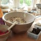 Mixing my muesli ingredients together so it's ready for filling preserve jars to store.