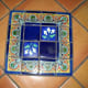 Blue diamond decoration of