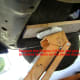 Relieve pressure on the front motor mount.