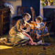 This 1800s painting portrays a middle- or upper-class baby with her nanny.
