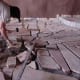 Laying flagstone floor.