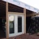 Installing French doors.