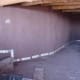 Mud application in living room.
