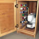 Left cabinet opened.