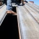 Panhead bolts were used in this roof. Some were able to be removed with a power drill fitted with a wide flat blade driver.