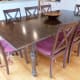 Our new 4'x8' table that seats 8–10.