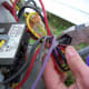 I needed a little extra slack in the wire so I'm going to cut the wire tie to get it.