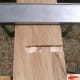 The almost inevitable result of routing from right to left; the router has jumped away from the guide periodically and the cut is not straight at all.