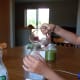 Then pour mixture into the spray bottle, and spray your tub!