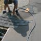 Shingling the first, lowest, side of the valley.