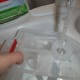 Hot tap water is added until the tank's bladder is full.