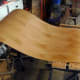 The veneer was painted with contact cement and set aside to dry