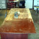Sanding the desk