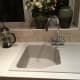 Franke sink, easily cleaned with washing up liquid. and Franke taps.