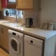 The worktop extension with an 18-inch dishwasher below.