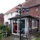 Lamppost as part of the decking décor.