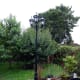 Lamppost on corner of decking.