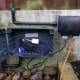 LED lighting remote control unit and transformer protected inside waterproof cable box.