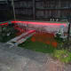 Test run of the new pond lighting before continuing with the rest of the electrics.